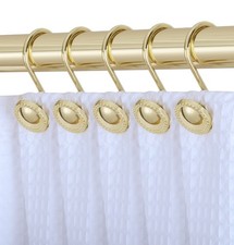 Rustproof Mordern Decorative Shower Curtain Hooks for Bathroom, Set of 12
