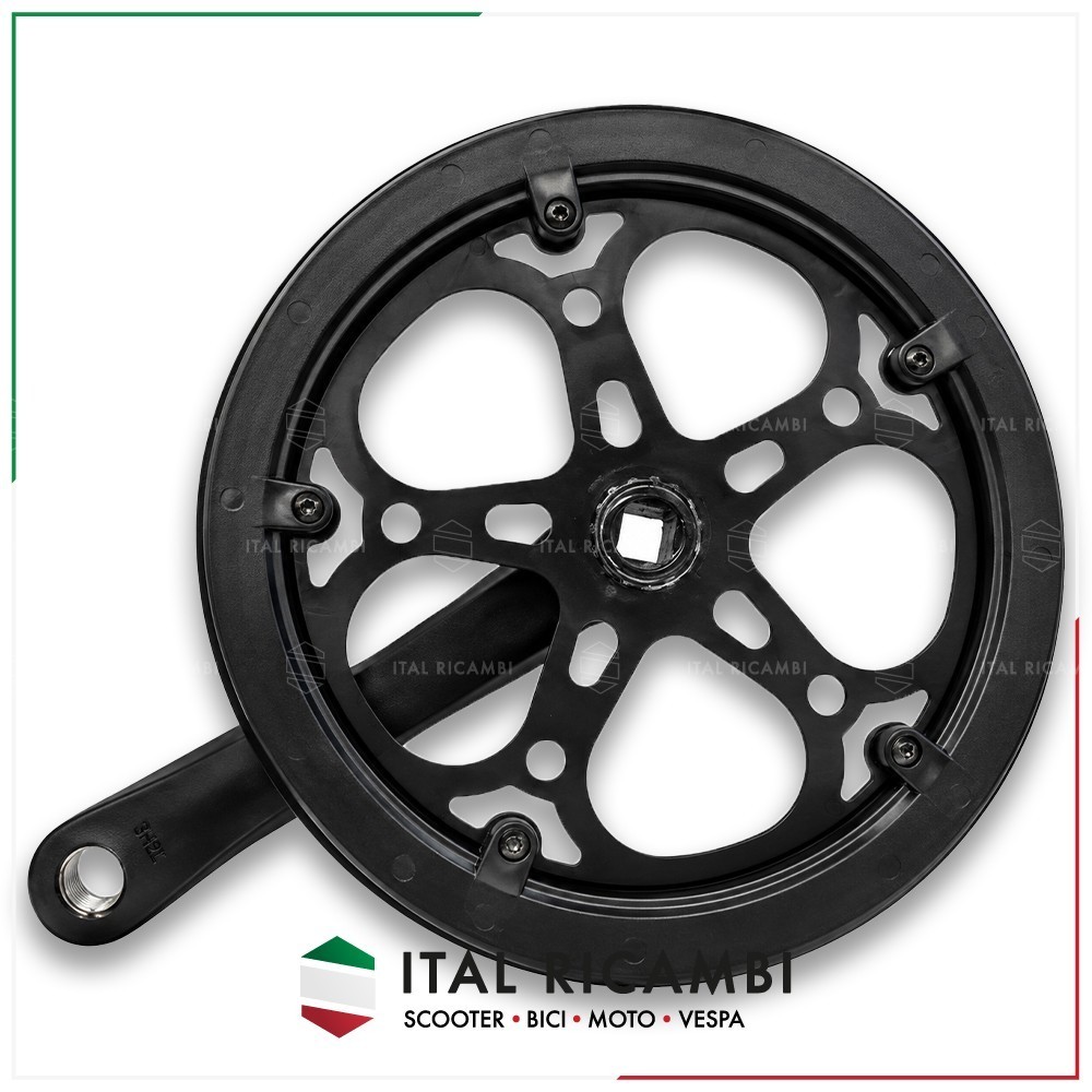 GUARNITURA BICI ELETTRICA FAT BIKE E-BIKE CORONA 52 DENTI PEDIVELLE 165 MM foto 3