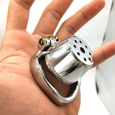 Stainless Steel Male Chastity Device with Arc Rings Men Standard Metal Lock Cage