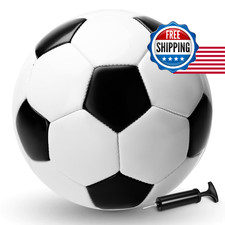 Soccer Ball Size 5 Size 4 Size 3 Size 2 with Pump Deflated - Single, 2 or 3 Pack