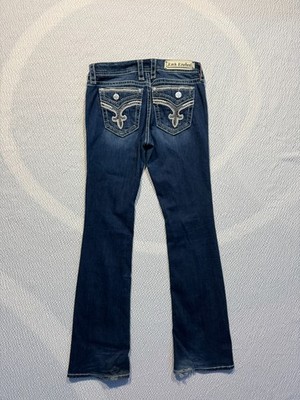 Rock Revival Jeans Womens 28x32 Bootcut Denim Jeans Embroidered Y2K Evella