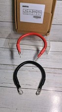 4 AWG Battery Cables with 3/8 inch Copper Terminals 2PCS 1FT