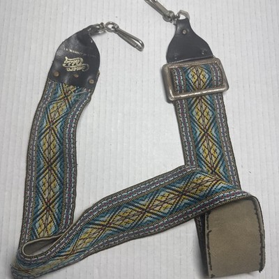 vintage AMBICO Camera Caddy  39 wide strap holder retro woven multicolor classic