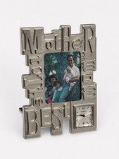 To The Best Mother Miniatur Uhr & Bilderrahmen Silber Brandneu