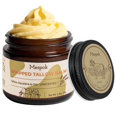 Beef Tallow for Skin  100% GrassFed Tallow Balm with Organic Squalane & Oat E...