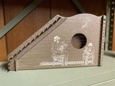 1950's Junior Zither Harbert Italiana Milano Lap Harp with Sheet Music