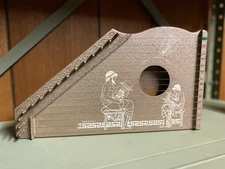 1950's Junior Zither Harbert Italiana Milano Lap Harp with Sheet Music