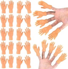 30 Pcs Tiny Finger Hands Mini Rubber Finger Puppets, Miniature Small Hands Ealis