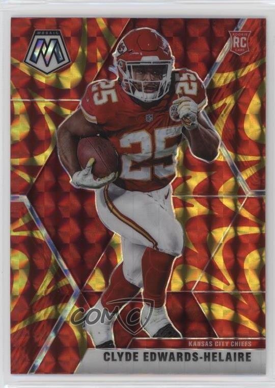 2020 Mosaic Rookies Reactive Gold Prizm Clyde Edwards-Helaire Rookie RC 1dg2