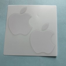 Apple Logo Sticker Decal, White - Genuine OEM - Includes 2 Stickers