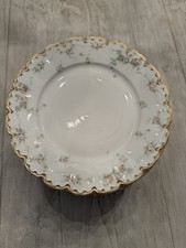 14 Theodore Haviland Limoges plates w/ a delicate floral pattern & gold trim