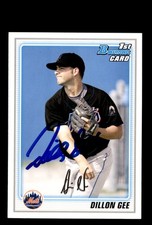 Signed Baseball Card Auto Dillon Gee 2010 Bowman #BP70 New York Mets