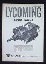 Original 1964 Advert Alvis Lycoming Aero Engine Overhauls