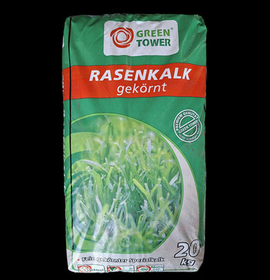 Green Tower Rasenkalk 20 kg Spezialkalk Dünger Gartenkalk staubfrei gekörnt