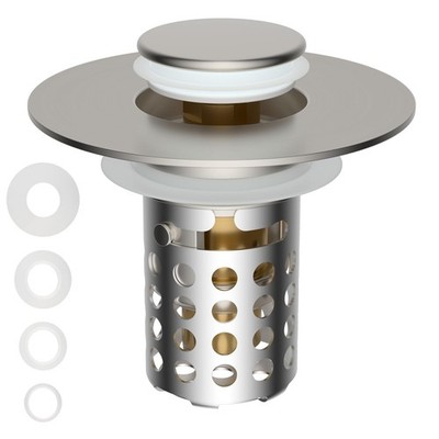 Universal Bathroom Sink Drain Strainer Hair Catcher Upgraded with Removable S...