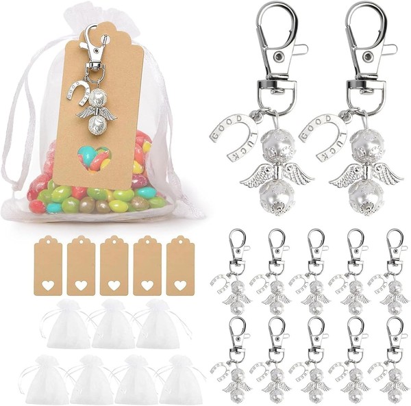 Schutzengel Gastgeschenke 30 StüCk Schutzengel AnhäNger Organza Beutel-image