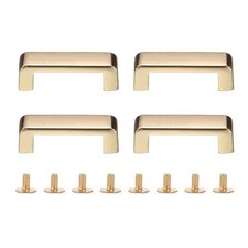 4Pcs Alloy Right Angle Arch Bridge D-Ring Buckles" Light Gold,1.1"x0.2" 