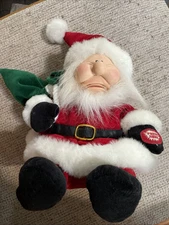 Vtg "ANIMATED SANTA CLAUS SINGING JINGLE BELL ROCK " Dancing Santa Works Tested