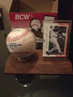 Barry Bonds Autographed MLB Baseball Limited Edition Display Stand Card Giants