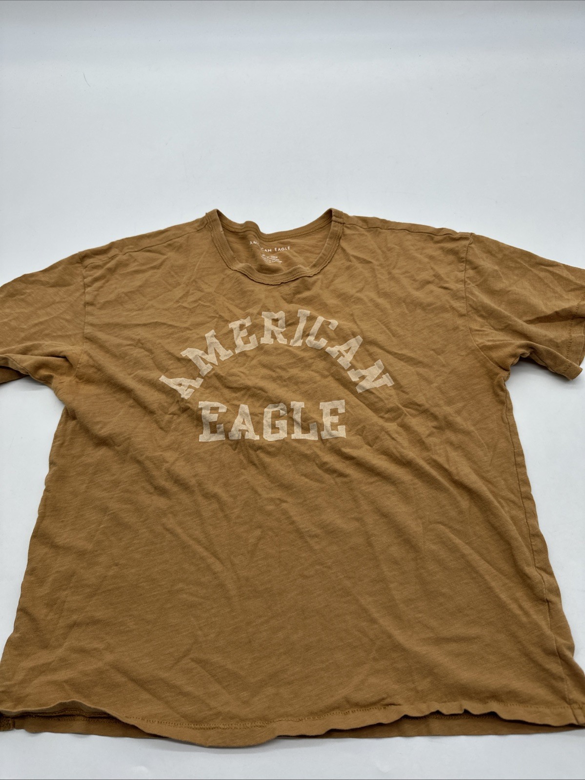 American Eagle T-Shirt Women X-Small Graphic Print Logo Brown ..#34051