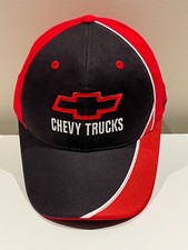 New Chevy Trucks Hat GM Licensed Black Red Adjustable Baseball Cap With Tags