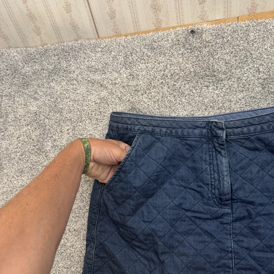 Topshop Moto Falda Mujer 34 Azul Acolchado Denim Mini Bolsillos tiro alto Informal Foto 4 de 4