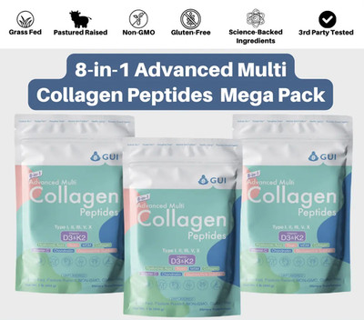 8in1 Advanced Multi Collagen Peptides 16 Oz - Hydrolyzed Protein | 3 LBS