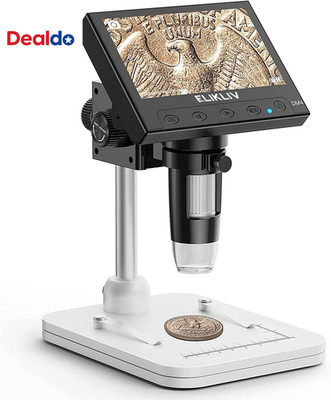 Microscope, LCD Digital Coin Microscope 1000X, Coin Magnifier with 8 Adjustable