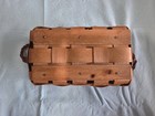 Peterboro Basket Vintage With Braided Leather Hsndles  9x5.5x5 Made In USA  — photo 4