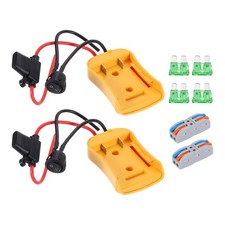 Battery Adapter Converter for 20V Battery with Wire Terminal,2 Set 12pcs,Yellow