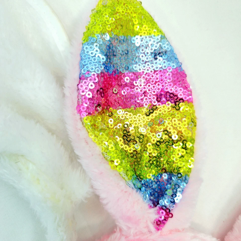 Lote De 3 Diademas Oreja Conejo Blanco Brillante/Rosa/Azul Disfraz Playboy Halloween Foto 3 de 4