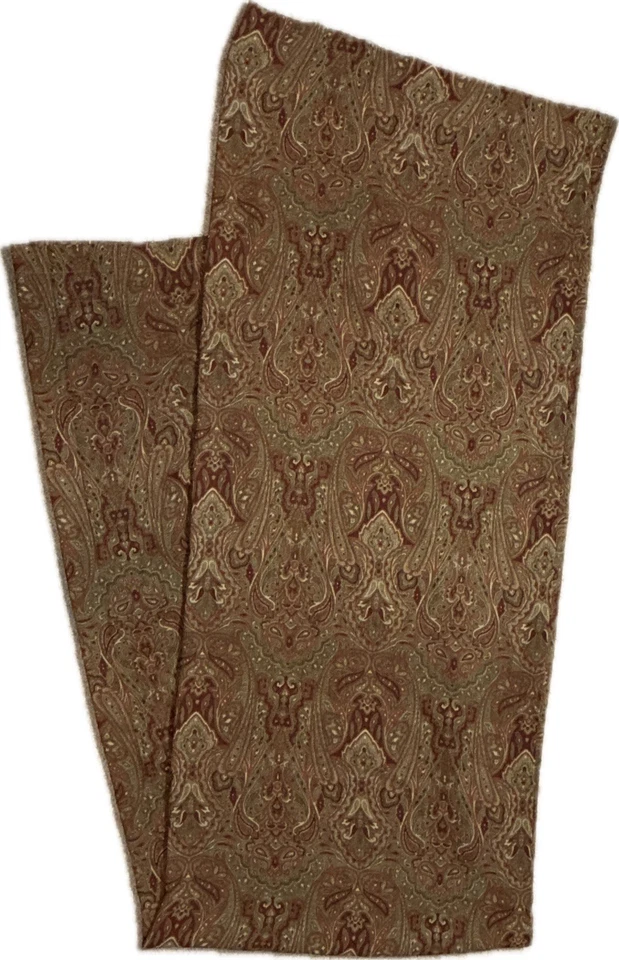 Juego de 4 paneles de cortinas de ventana Chris Madden y cenefa Swag estampado rojo cortinas de lujo Foto 2 de 4