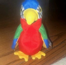 Ty Beanie Babies Jabber Parrot Retired Original Plush with Tag 1997. A+ rating 