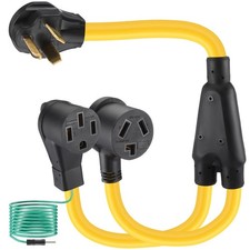 30 Amp Dryer Y Splitter NEMA 10-30P to 14-50R 10-30R EV RV Charging Adapter Cord