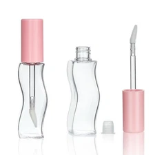 30 pcs 15ml Pink Empty lip gloss tubes S-shaped lipgloss tube container bottl...