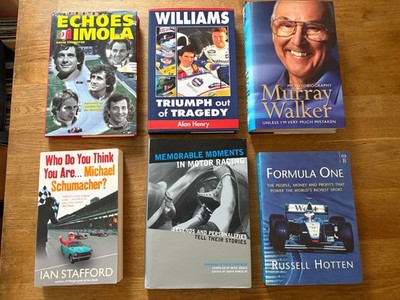 6 Formula 1 F1 Books Senna Schumacher Williams Murray Walker Imola Motor Racing