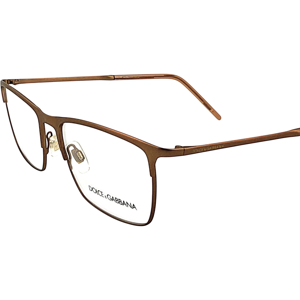 Marco de gafas de metal para hombre Dolce & Gabbana DG1309 1356 mate camel 55-18 Italia Foto 2 de 4