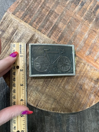 Vintage 1970’s Ten 10 Speed Bike Belt Buckle Cooper Metal Bicycle - Picture 5 of 5