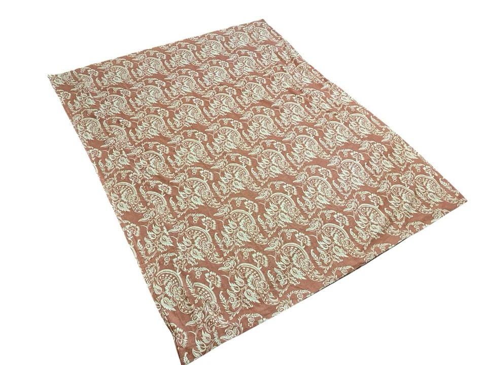 Funda nórdica Pottery Barn Alessandra Twin mezcla de lino terracota Foto 3 de 4