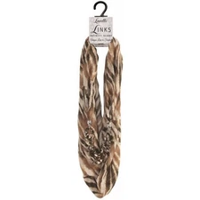 Lavello LINKS Zebra Print Infinity Scarf With Necklace Accent Chiffon