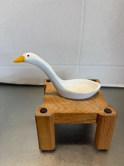 Vintage Avon Ceramic Goose Duck 1 tbsp Measuring Spoon (or Trinket Ring Dish)