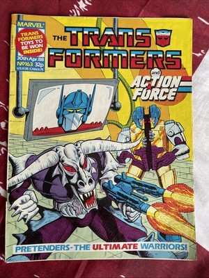 Transformers By Marvel Comics Uk Issue Number 163 April 88 With Action Force
