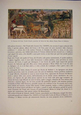 Original Old Antique Print Francesco Del Cossa Renaisence Italy Italian Art