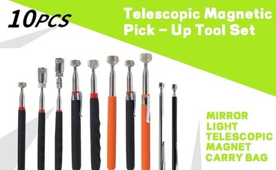 10/3 Pack Telescoping Magnet Pick-Up Tool Set-Retrieving Pickup Tools Extra Long