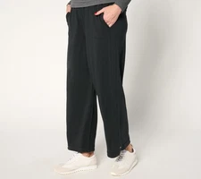 Anybody Regular Straight Leg Cozy Knit Ankle Pants Black 1X New