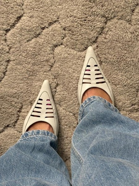 Women Max Mara Heels White Leather 39