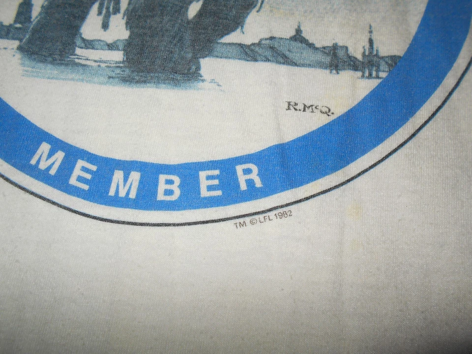 1982 VTG STAR WARS FAN CLUB MENS LARGE 50/50 SCREEN STARTS JERSEY T-SHIRT      - Image 4 of 4