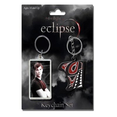 Twilight Jacob Black Wolf Logo Eclipse 2 Schlüsselanhänger Keychain Set NECA