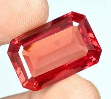 38.10 Ct Natural Imperial Topaz Emerald Certified Untreated Flawless Gemstone