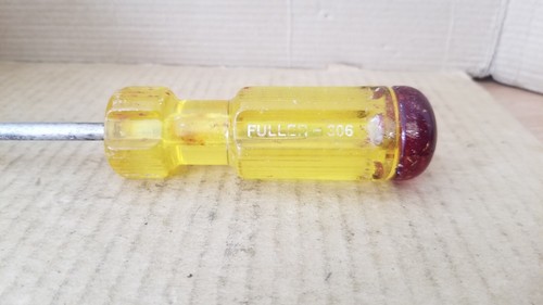 Vintage Fuller-306 Chrome Vanadium Flat/Slotted Red Top Screwdriver, VGC - Picture 9 of 21